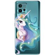 Чехол со стразами Motorola G72 Unicorn Queen