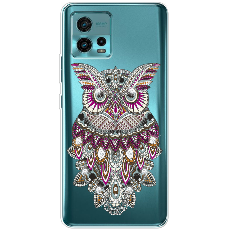 Чехол со стразами Motorola G72 Owl