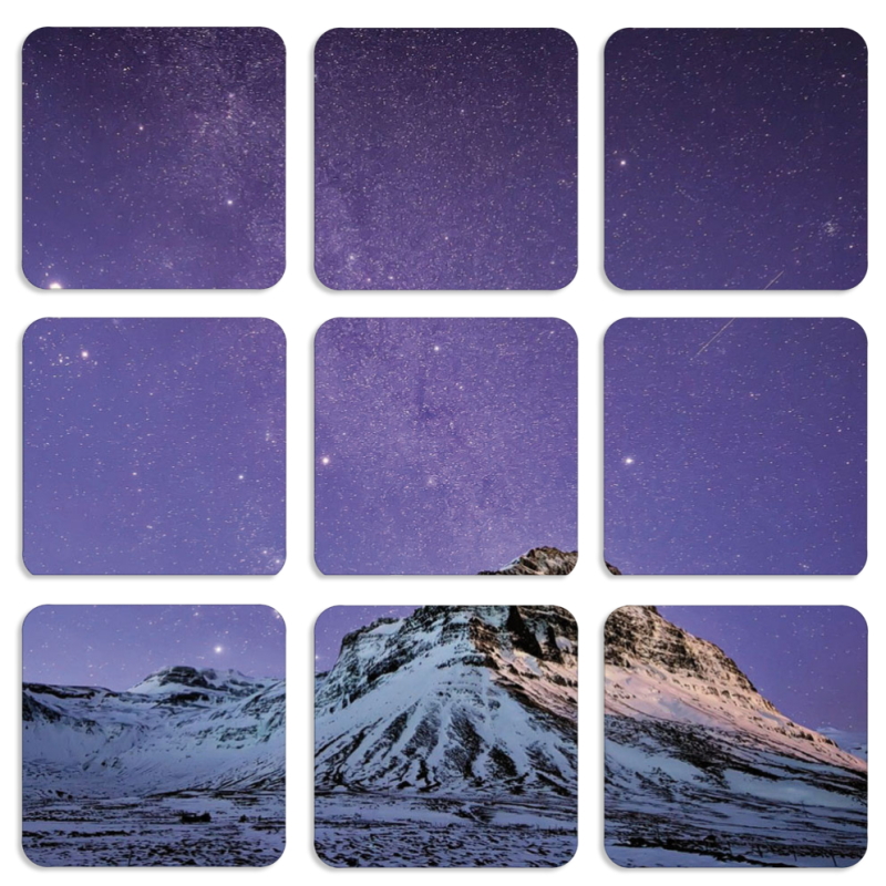 Магнитные фотопазлы 50 на 50 набор 9 штук 