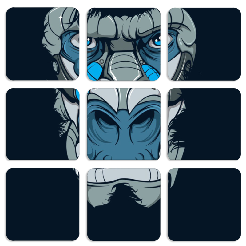 Магнитные фотопазлы 50 на 50 набор 9 штук 