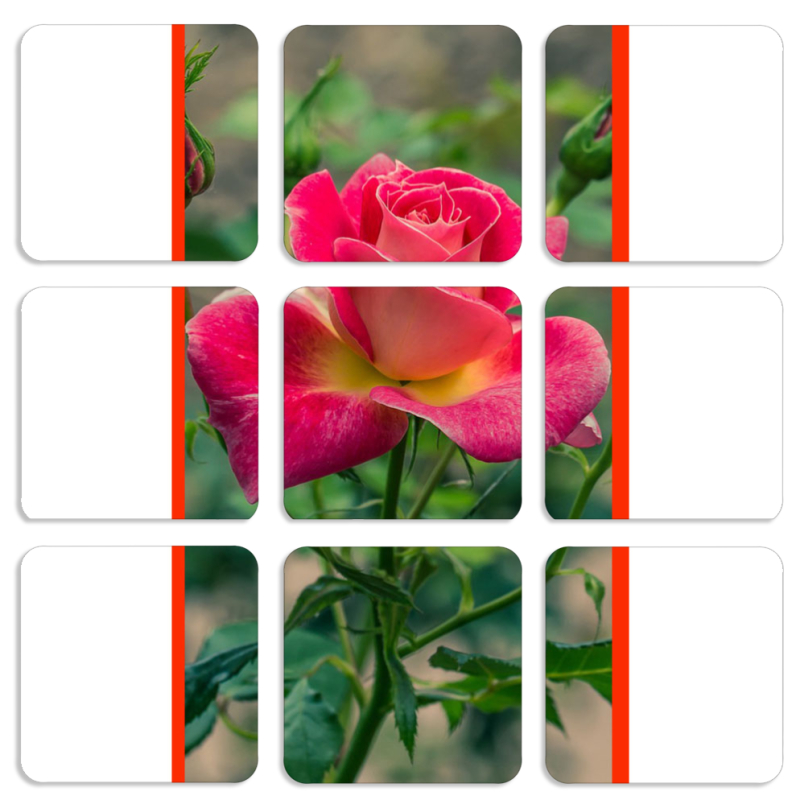 Магнитные фотопазлы 50 на 50 набор 9 штук 