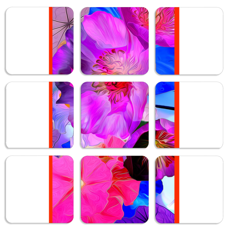 Магнитные фотопазлы 50 на 50 набор 9 штук 