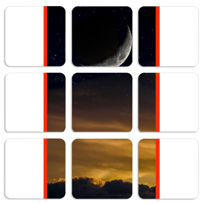 Магнитные фотопазлы 50 на 50 набор 9 штук 