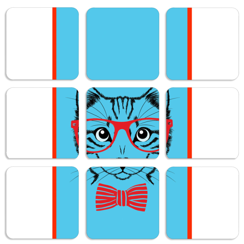 Магнитные фотопазлы 50 на 50 набор 9 штук 