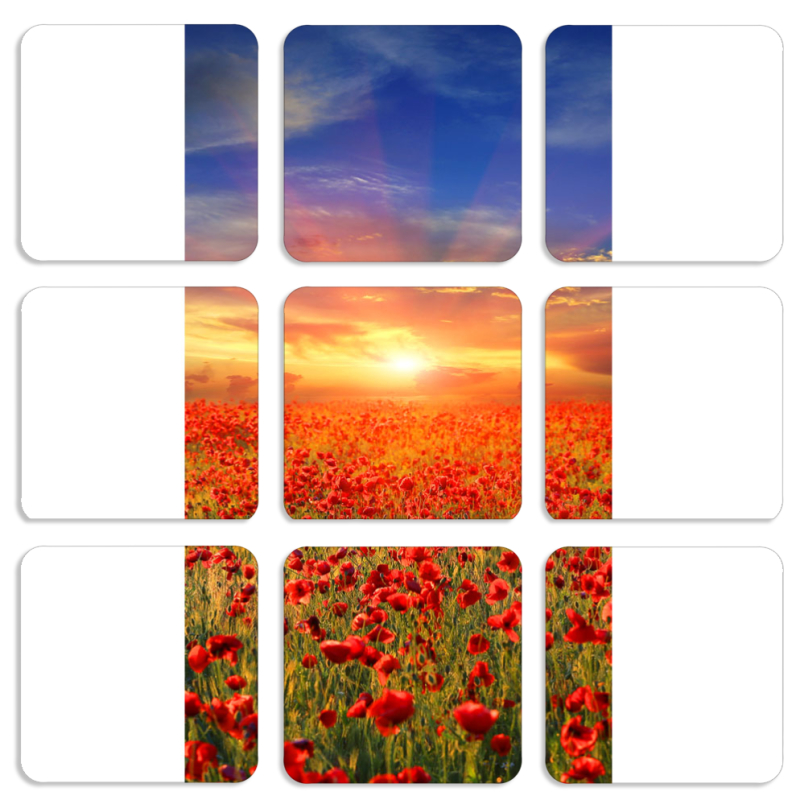 Магнитные фотопазлы 50 на 50 набор 9 штук 