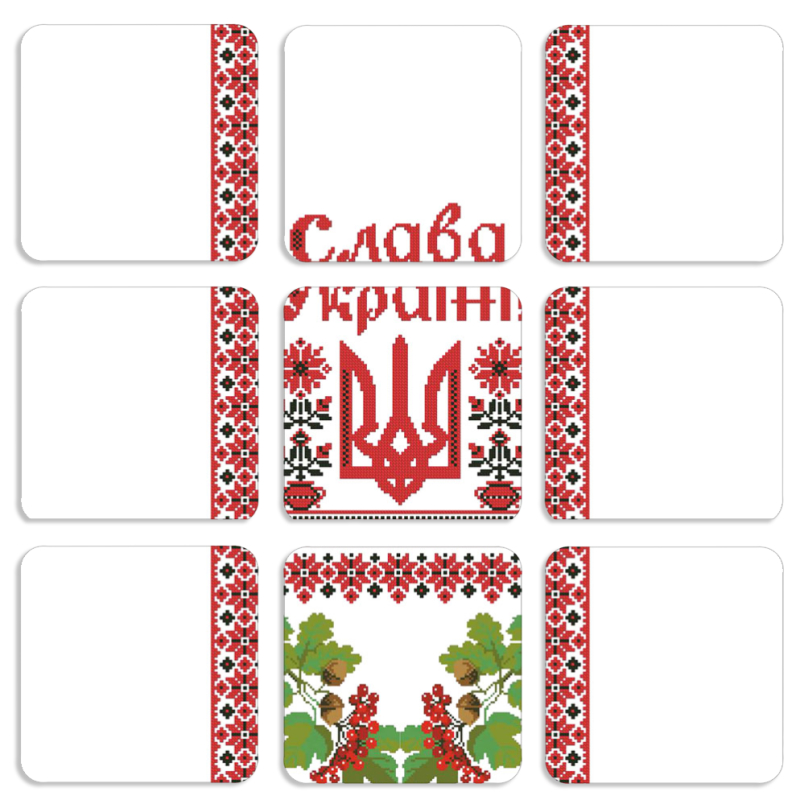 Магнитные фотопазлы 50 на 50 набор 9 штук 