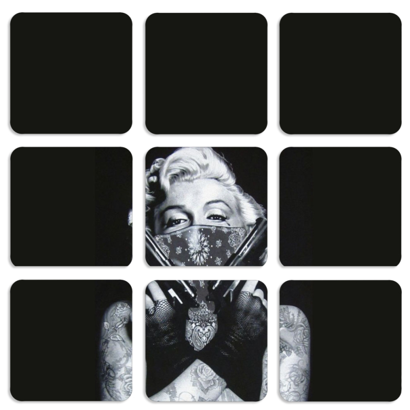 Магнитные фотопазлы 50 на 50 набор 9 штук 