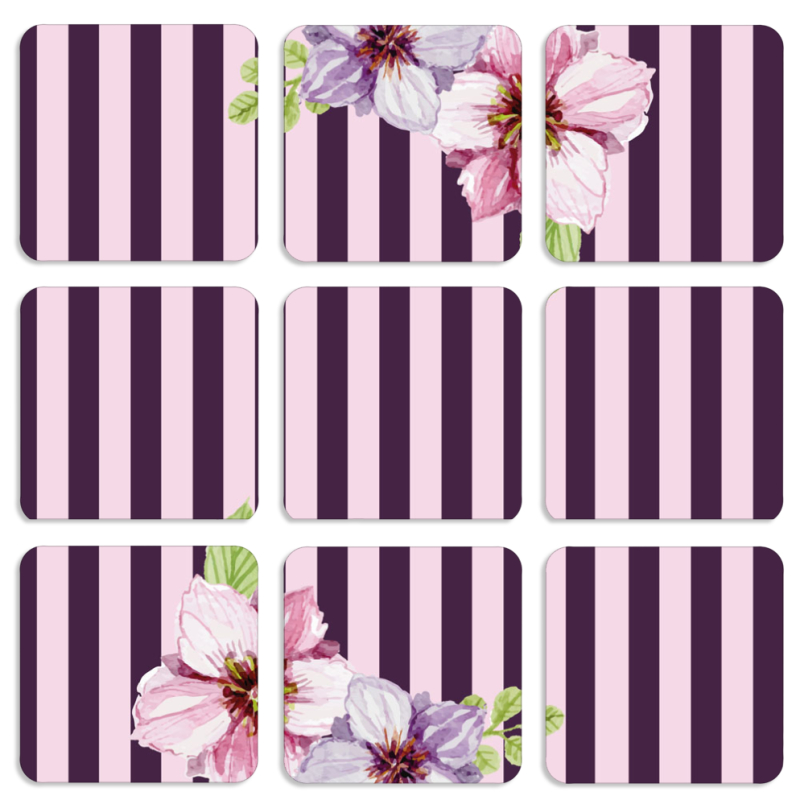 Магнитные фотопазлы 50 на 50 набор 9 штук Purple Fantasy