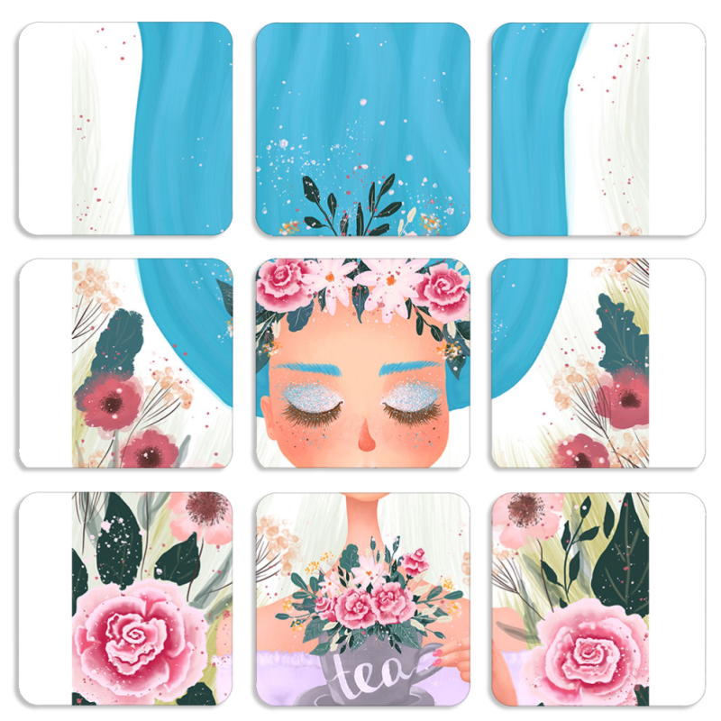 Магнитные фотопазлы 50 на 50 набор 9 штук 