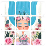 Магнитные фотопазлы 50 на 50 набор 9 штук 