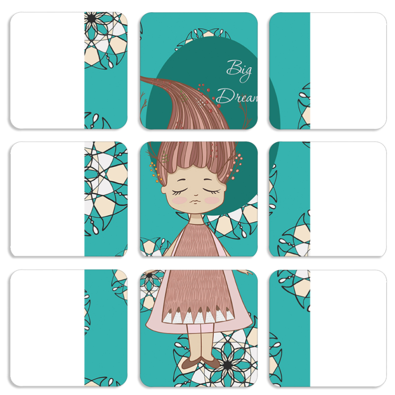 Магнитные фотопазлы 50 на 50 набор 9 штук Dream Girl