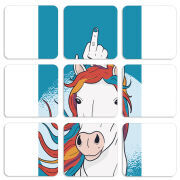 Магнитные фотопазлы 50 на 50 набор 9 штук Fuck Unicorn