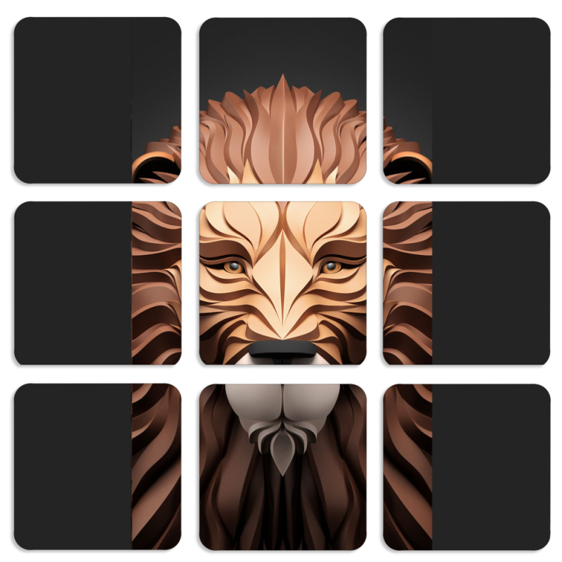 Магнитные фотопазлы 50 на 50 набор 9 штук 