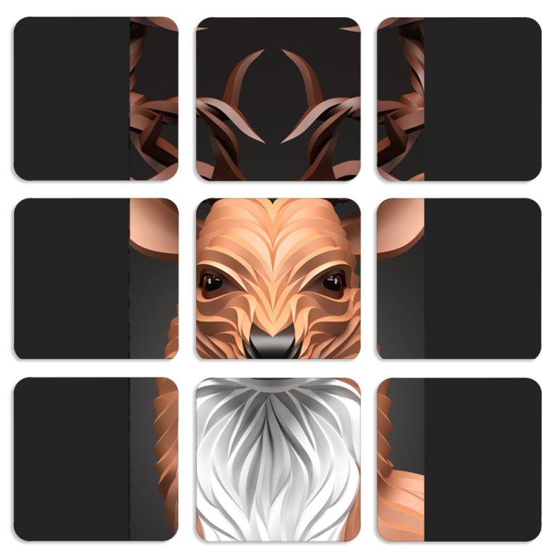 Магнитные фотопазлы 50 на 50 набор 9 штук 