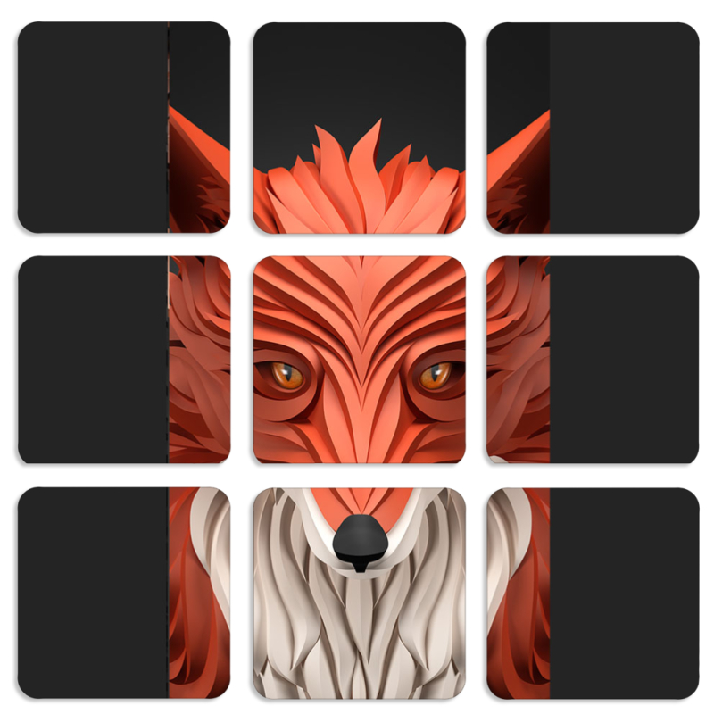 Магнитные фотопазлы 50 на 50 набор 9 штук 