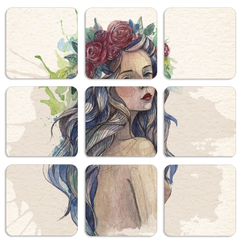 Магнитные фотопазлы 50 на 50 набор 9 штук 