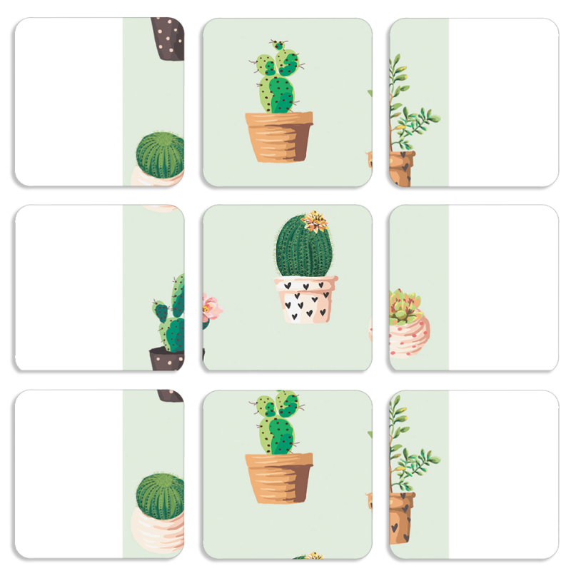 Магнитные фотопазлы 50 на 50 набор 9 штук L-green Cacti