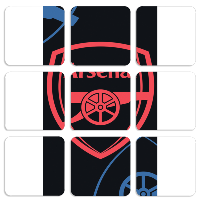 Магнитные фотопазлы 50 на 50 набор 9 штук Football Arsenal