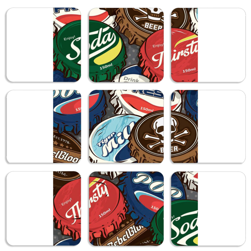 Магнитные фотопазлы 50 на 50 набор 9 штук Drink Lids