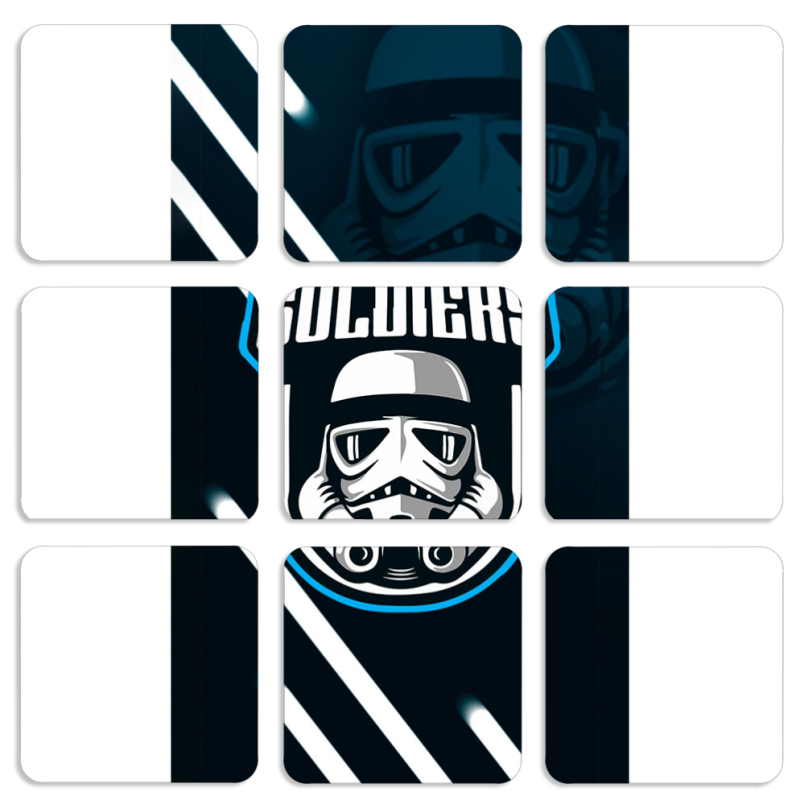 Магнитные фотопазлы 50 на 50 набор 9 штук 