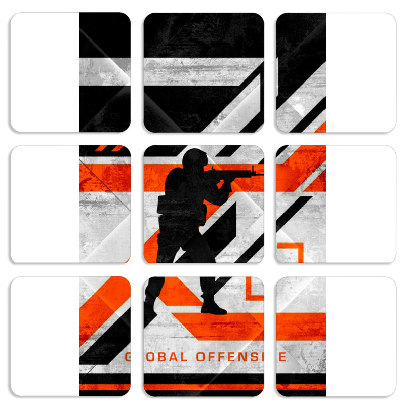 Магнитные фотопазлы 50 на 50 набор 9 штук CS:Go Asimov