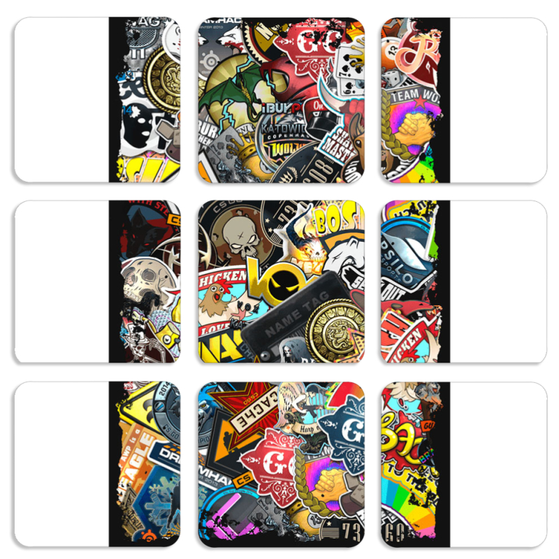 Магнитные фотопазлы 50 на 50 набор 9 штук CS:Go Stickerbombing