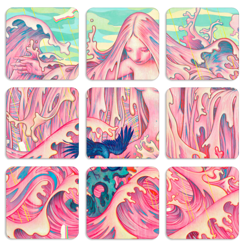 Магнитные фотопазлы 50 на 50 набор 9 штук 