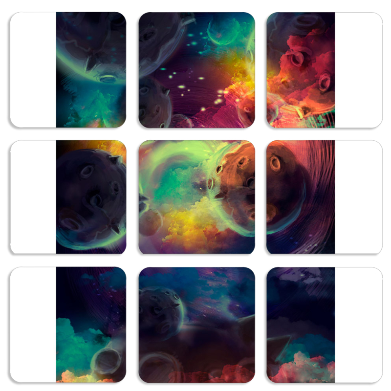 Магнитные фотопазлы 50 на 50 набор 9 штук 