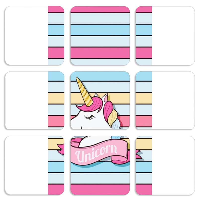 Магнитные фотопазлы 50 на 50 набор 9 штук Unicorn