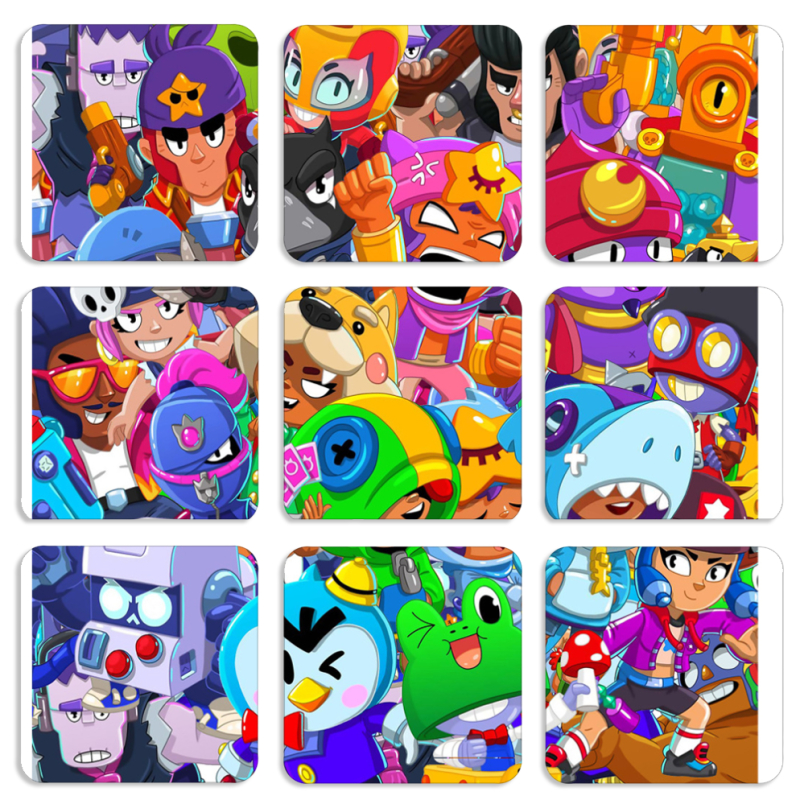 Магнитные фотопазлы 50 на 50 набор 9 штук friends brawl stars
