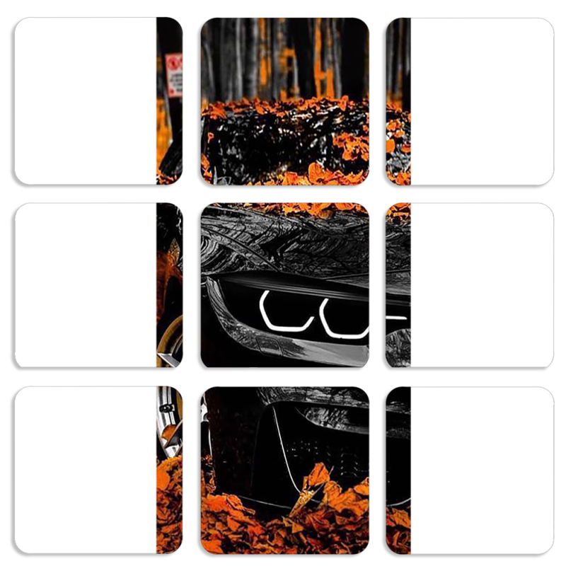 Магнитные фотопазлы 50 на 50 набор 9 штук BMW M3