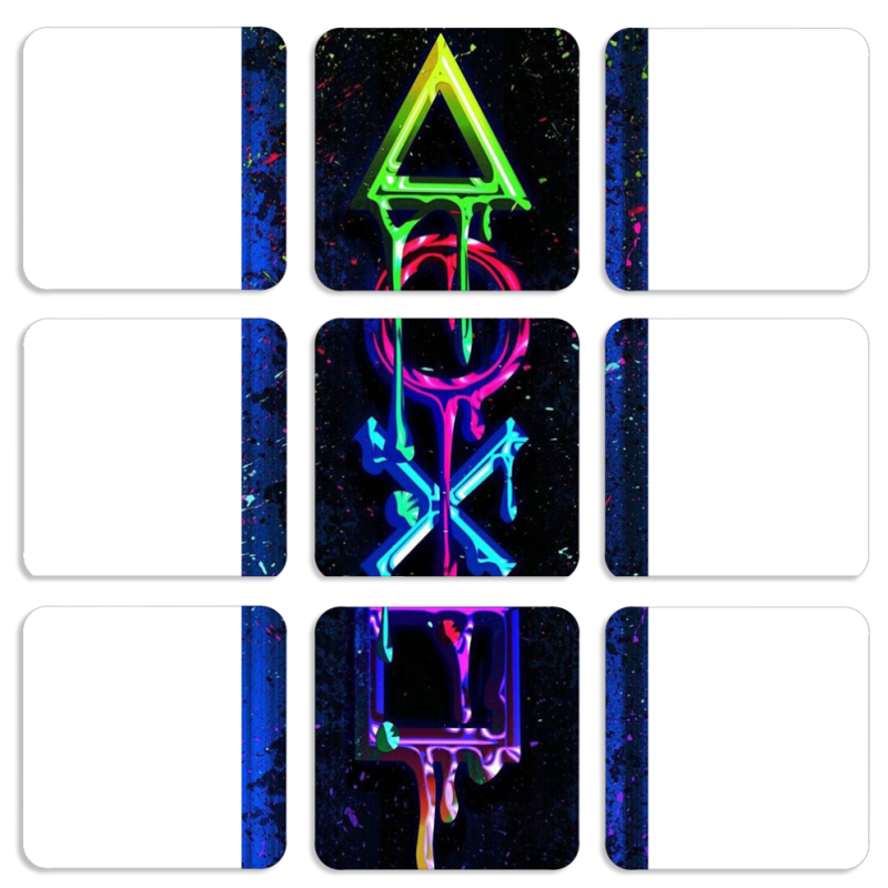 Магнитные фотопазлы 50 на 50 набор 9 штук Graffiti symbols