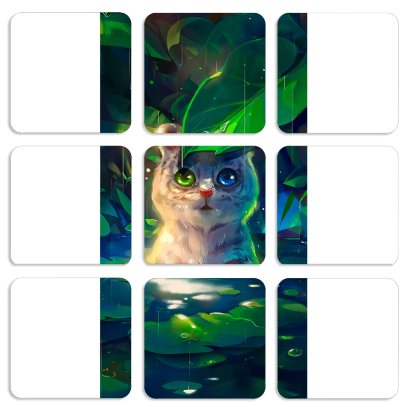 Магнитные фотопазлы 50 на 50 набор 9 штук White Tiger Cub