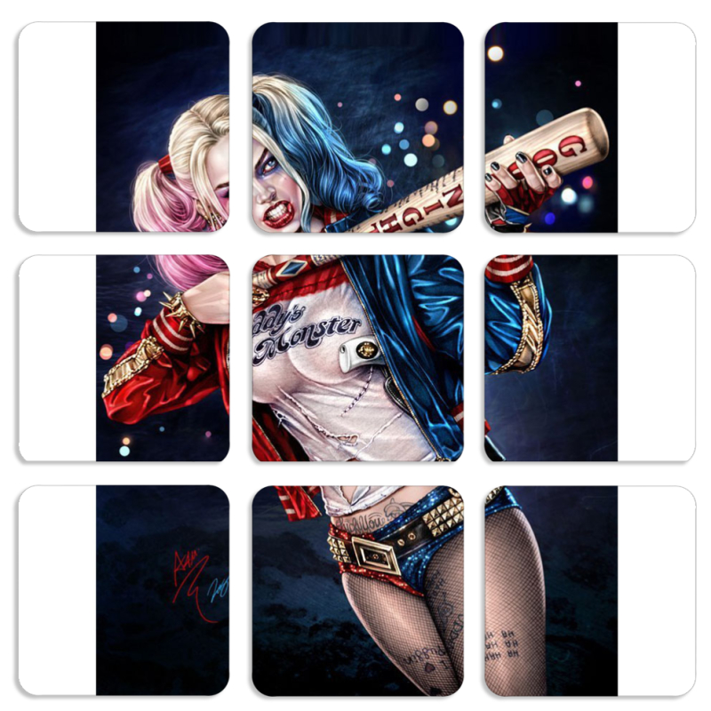Магнитные фотопазлы 50 на 50 набор 9 штук Harley Quinn