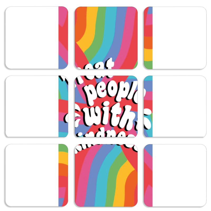 Магнитные фотопазлы 50 на 50 набор 9 штук Kindness