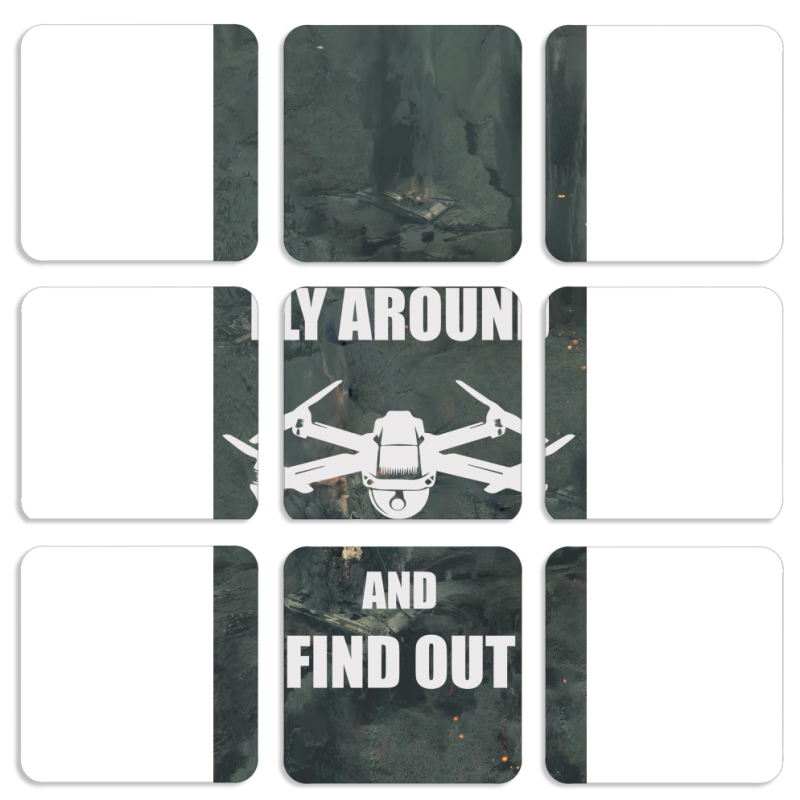 Магнитные фотопазлы 50 на 50 набор 9 штук Дрон Fly Around