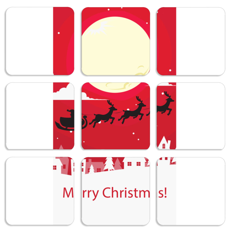 Магнитные фотопазлы 50 на 50 набор 9 штук 