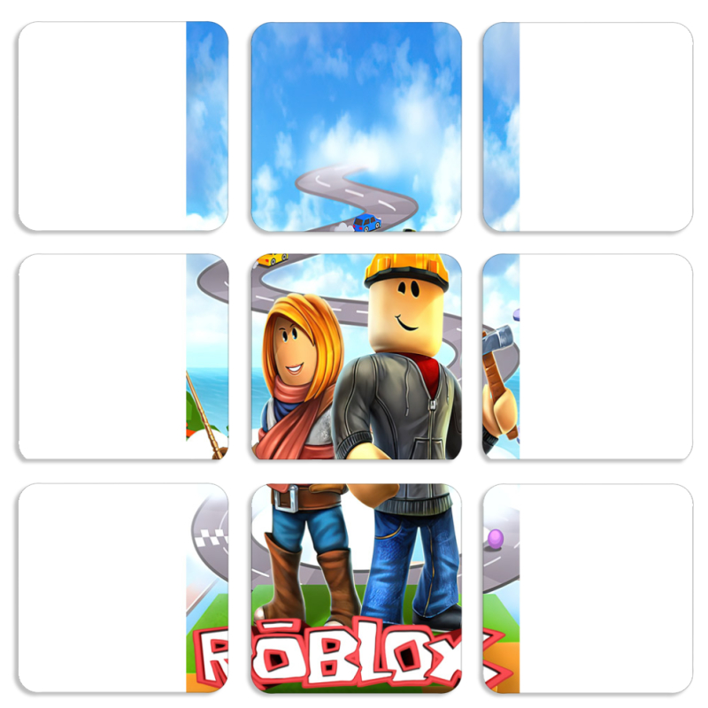 Магнитные фотопазлы 50 на 50 набор 9 штук Roblox Білдерман