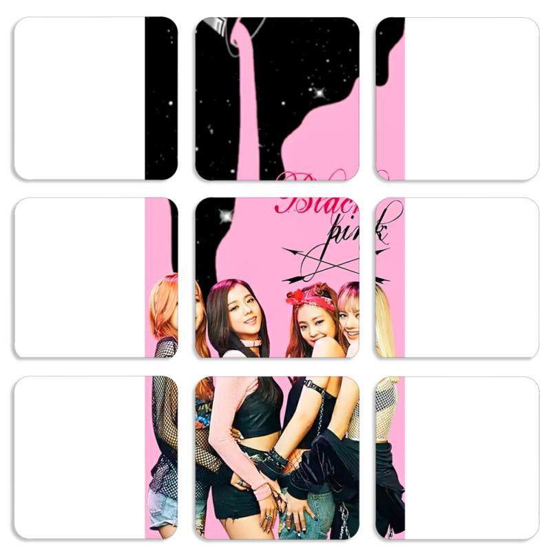 Магнитные фотопазлы 50 на 50 набор 9 штук Blackpink Star
