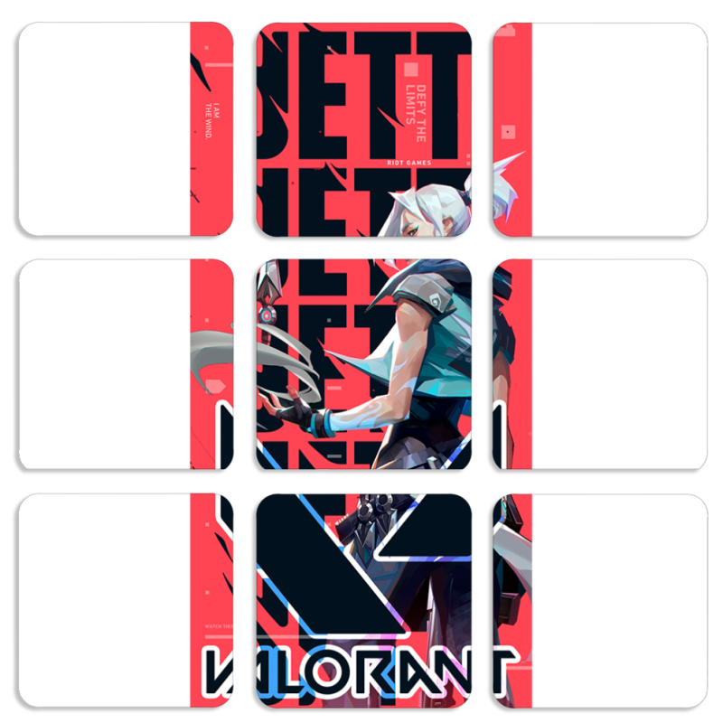 Магнитные фотопазлы 50 на 50 набор 9 штук Valorant Jett
