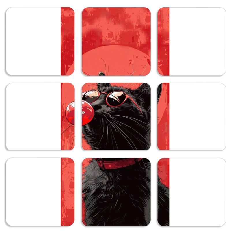 Магнитные фотопазлы 50 на 50 набор 9 штук 