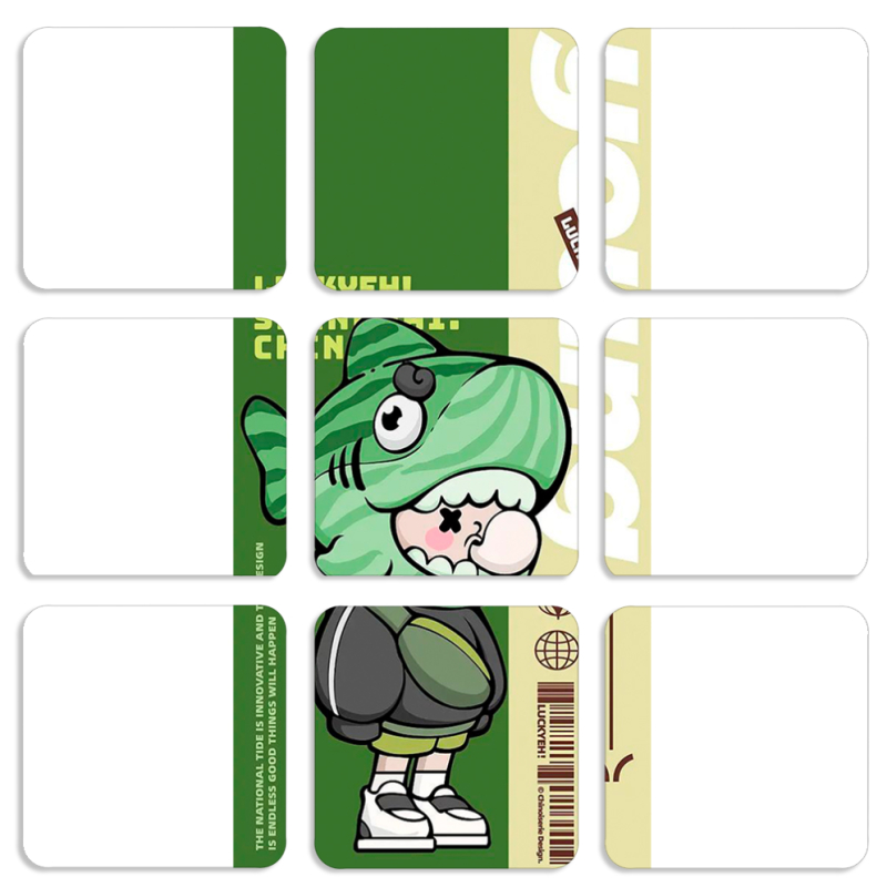 Магнитные фотопазлы 50 на 50 набор 9 штук 