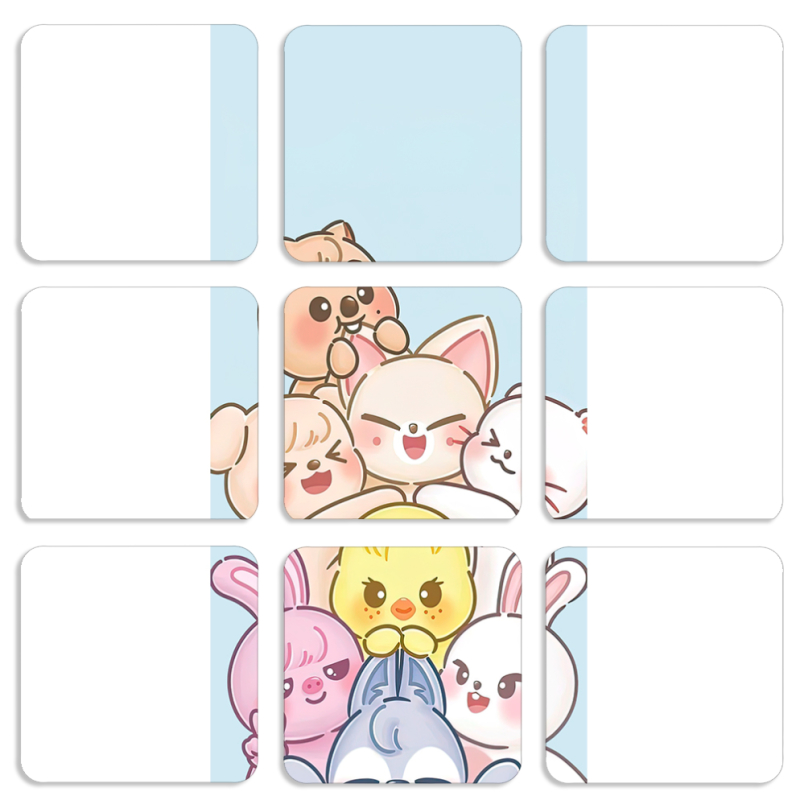 Магнитные фотопазлы 50 на 50 набор 9 штук 