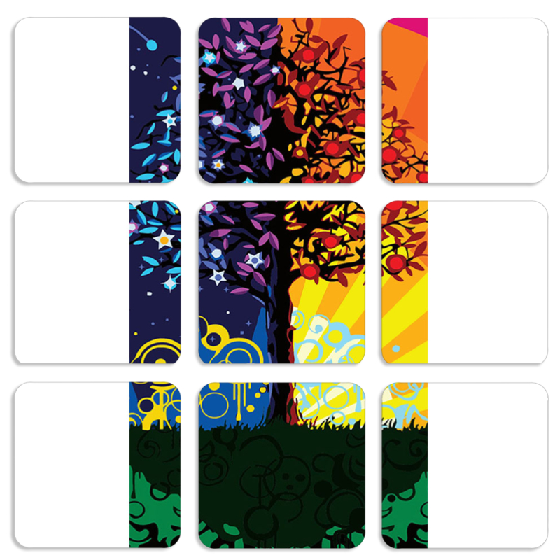 Магнитные фотопазлы 50 на 50 набор 9 штук Wish Tree