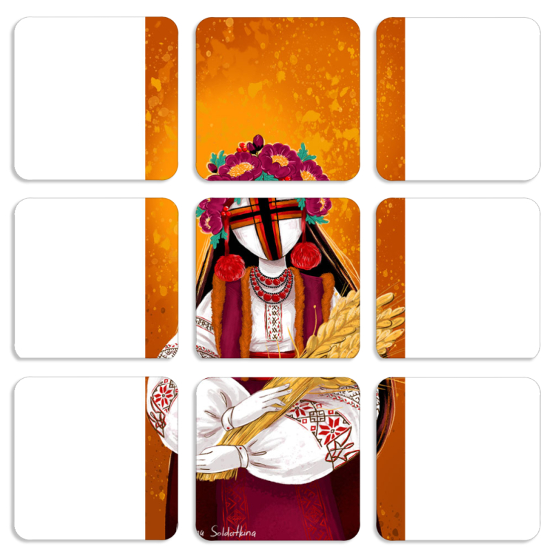 Магнитные фотопазлы 50 на 50 набор 9 штук Motanka by H Soldatkina