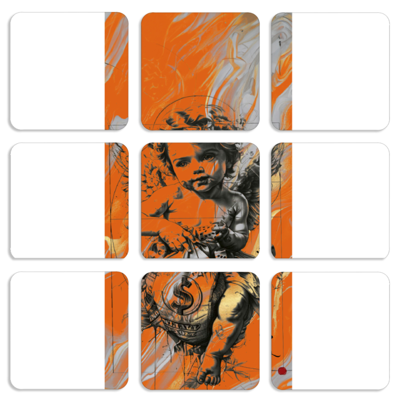 Магнитные фотопазлы 50 на 50 набор 9 штук 