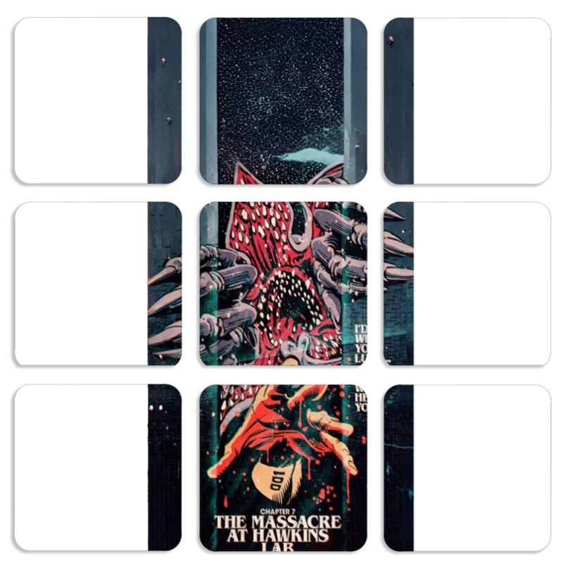 Магнитные фотопазлы 50 на 50 набор 9 штук 