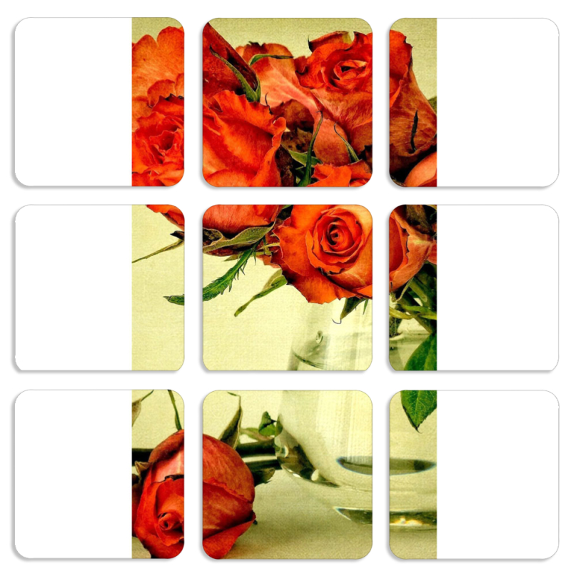 Магнитные фотопазлы 50 на 50 набор 9 штук 