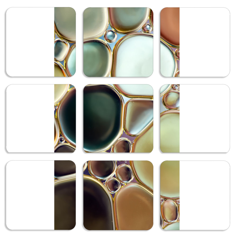 Магнитные фотопазлы 50 на 50 набор 9 штук 