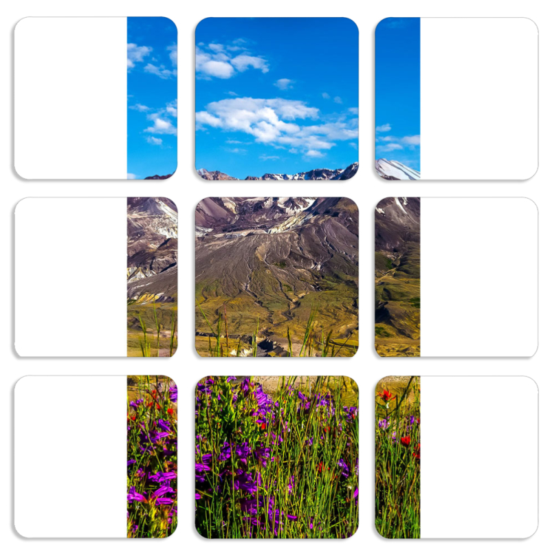 Магнитные фотопазлы 50 на 50 набор 9 штук 